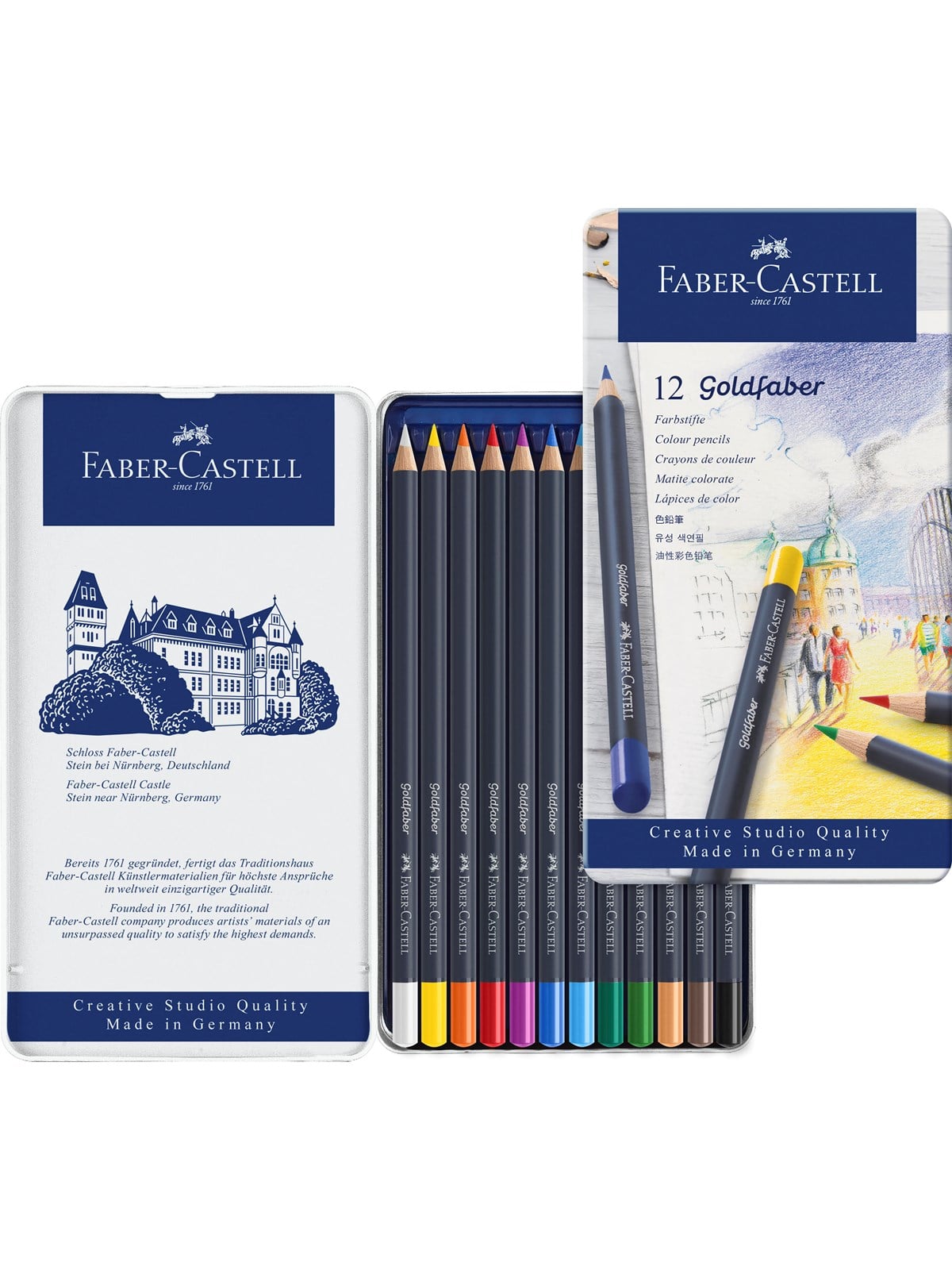 Faber-Castell Farbstift Goldfaber 12-Metalletui