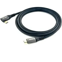 Equip USB 2.0 C auf C 90° abgewinkeltes Kabel, Stecker/Stecker, 1,0 m, 100 W mit Emark-Chip