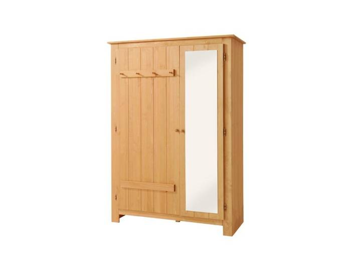 Bertram-armoire En Bois De Pin Avec Porte Miroir En Nature