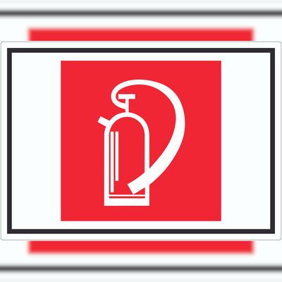 HB-Druck Feuerlöschgerät Symbol Aufkleber A4 (210x297mm)