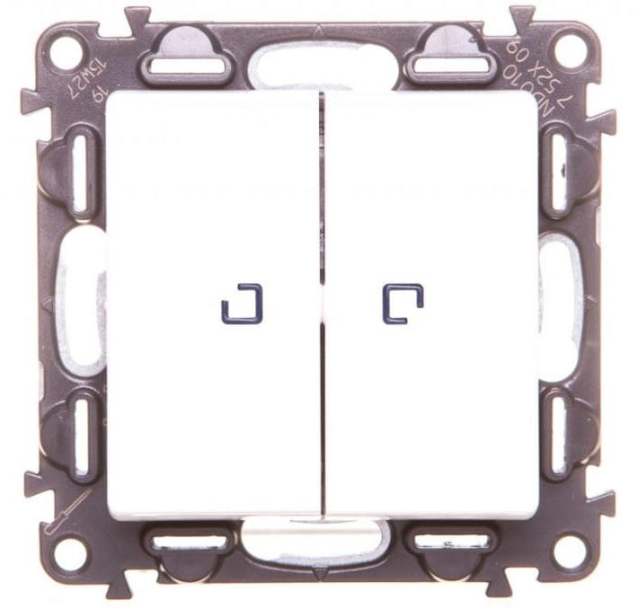 Legrand Valena Life CB Elektro Wisselschakelaar, dubbel, type 5BSo, 10A/250V, wit