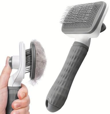 Market Central Self Cleaning Dog Cat Grooming Brush Slicker Comb Self Cleaning Dog Cat Grooming Brush Slicker Comb