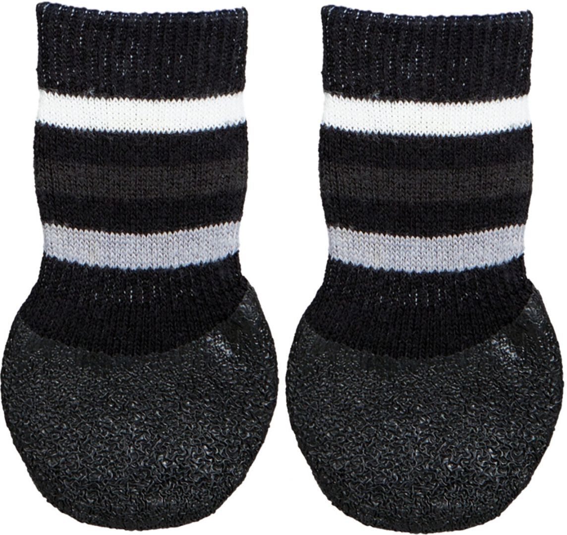 TRIXIE Hundesocken, Anti-Rutsch mit Rundum-Gummierung, S–M, schwarz