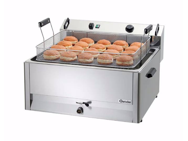 Bartscher Elektro-Backwarenfritteuse BF30E Gastro Fritteuse – Gastro Friteuse – grau