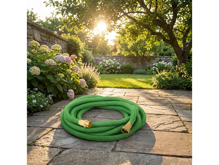 Dehnbarer Profi Gartenschlauch mit Alu-Anschlüssen, 5 - 15 m