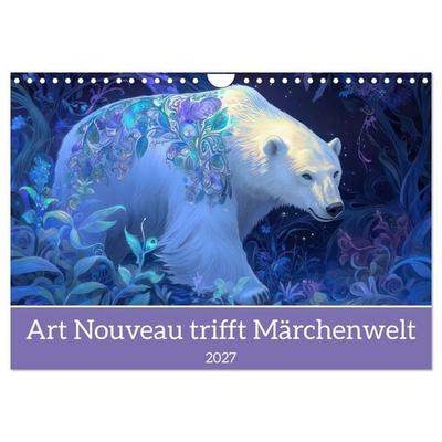 Art Nouveau trifft Märchenwelt (Wandkalender 2027 DIN A4 quer), CALVENDO Monatskalender