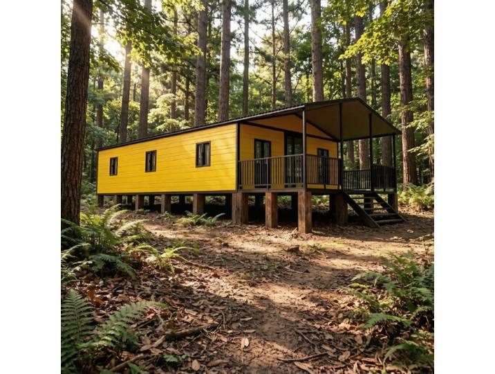 Maison mobile préfabriquée extensible, maison conteneur avec terrasse, toit en acier léger, 2, 3 ou 4 chambres, pièce pliante, chambres de jardin