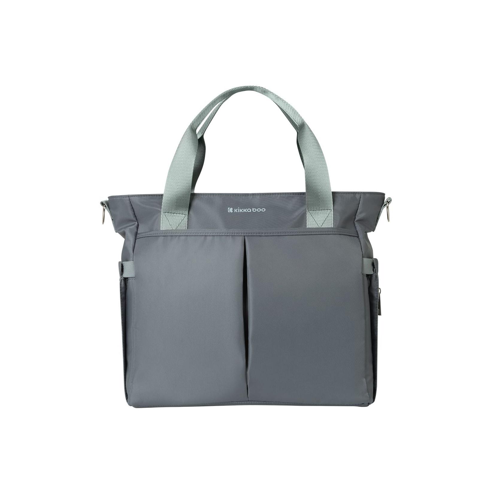 Kikkaboo Wickeltasche Brielle, Clips zur Befestigung, wasserfest, Schultergurt grau