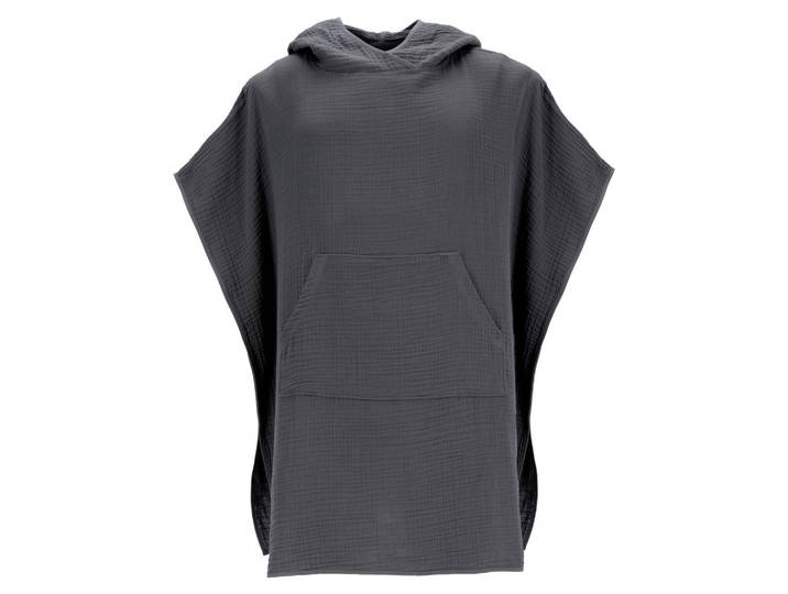 Vossen Poncho Tilda, Grau, Uni, onesize, Gr. one size, ISO 9001, Fkt, Made in Austria, Oeko-Tex® Standard 100, Heimtextilien, Badtextilien, Bademäntel