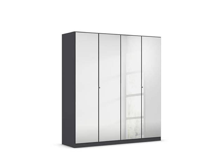 Rauch Möbel Reflect, Kleiderschrank, Farbe Grau metallic, Breite 181 cm