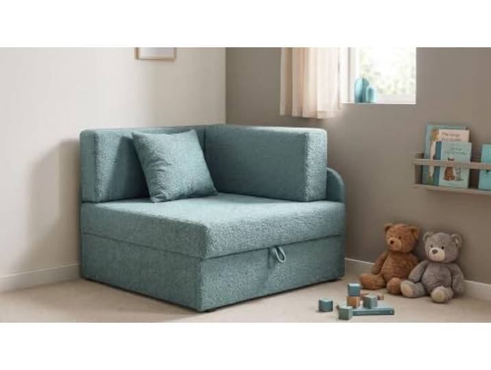 Family Meble Kinder-Schlafsofa Denis Hunter mit Bettkasten, ausziehbar – Variante Rosa