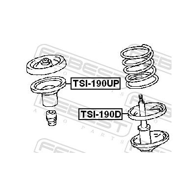 FEBEST Federteller TSI-190D Vorderachse für TOYOTA