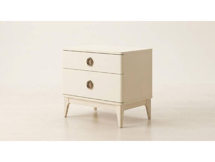 JVmoebel Nachtkonsole Nachttisch Holz Modern Mit Aufbewahrung Beige Bequem Stilvoll, Made in Europa