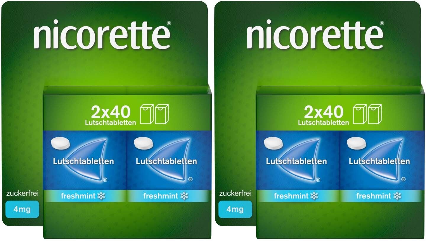 Nicorette freshmint 4 mg Lutschtabletten gepresst 2x 2x80 St
