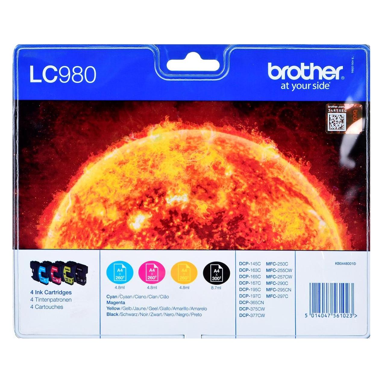Brother LC-980 Value Pack (BK, C, M, Y) (LC-980VAL)