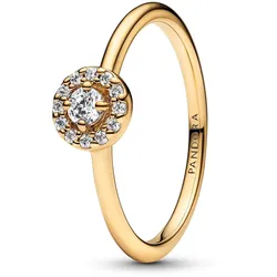 Pandora 163554C01 Damen-Ring Runder Pavé Heiligenschein Goldfarben, 50/15,9