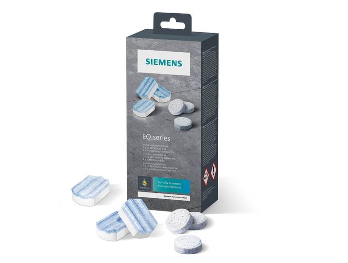 SIEMENS Entkalker TZ80003A , weiß (weiß, blau), 26 Stk., Reinigungsmittel, für Kaffeevollautomaten, Entkalker, Topseller