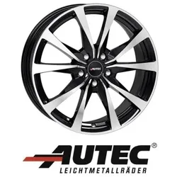 Autec Brixen 7x17 5/112 ET43 Schwarz poliert
