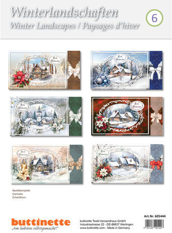 3D-Bastelmappe "Winterlandschaften", für 6 Karten