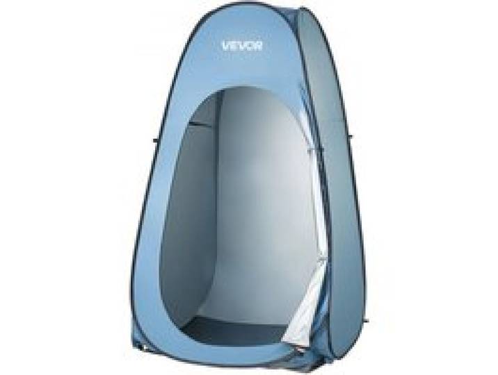 VEVOR Douchetent met Douchezak, Toilettent (1194x1194x1905 mm), Omkleedtent incl. Haringen, Touwen & Draagtas, Privacytent gemaakt van 190T polyester voor kamperen, strand, vissen, blauw
