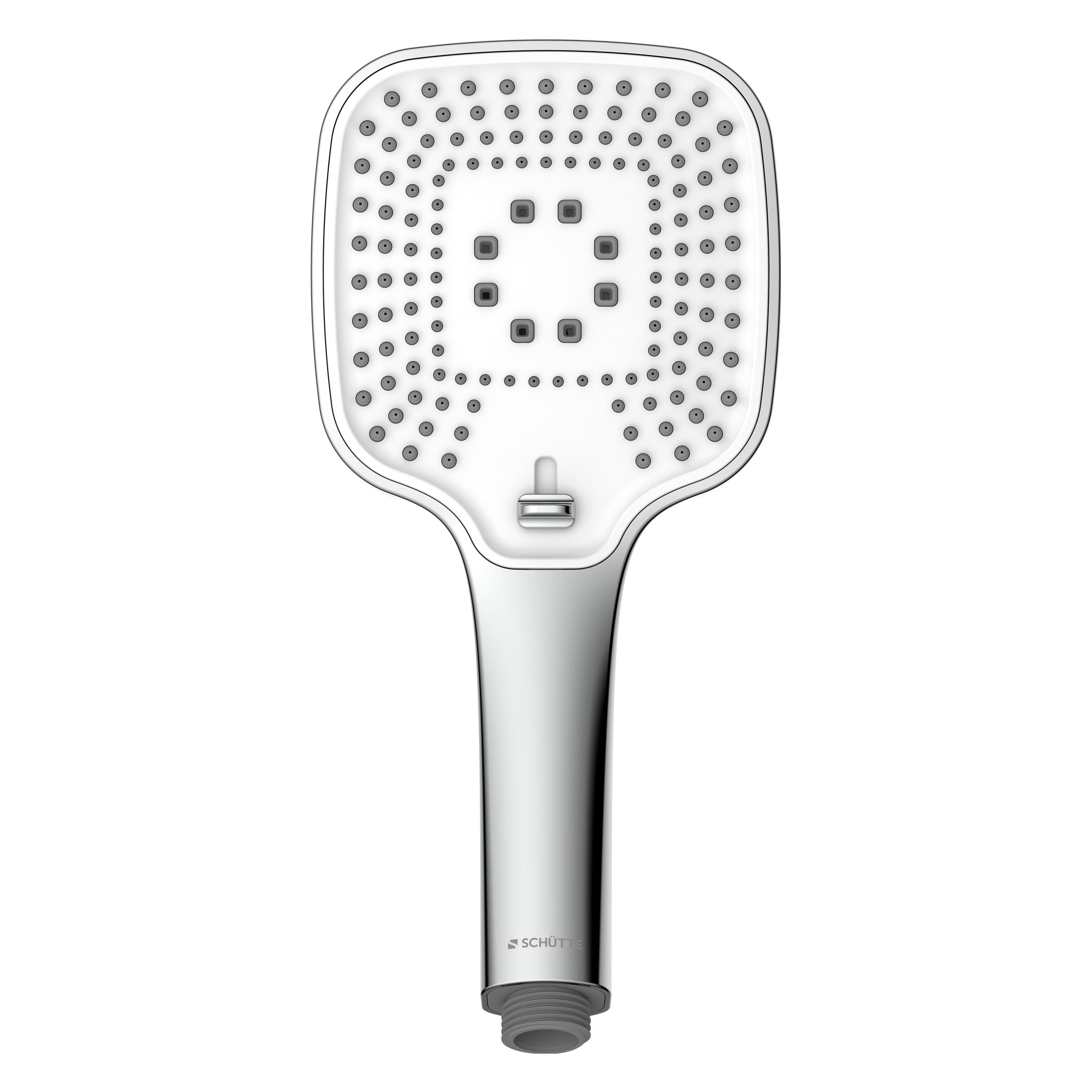 Magni Duschkopf Bad RAVENNA Handbrause Chrom Weiss matt Wassersparende Dichtung 60801 (3 Strahlarten, 16 l/min) (60801)