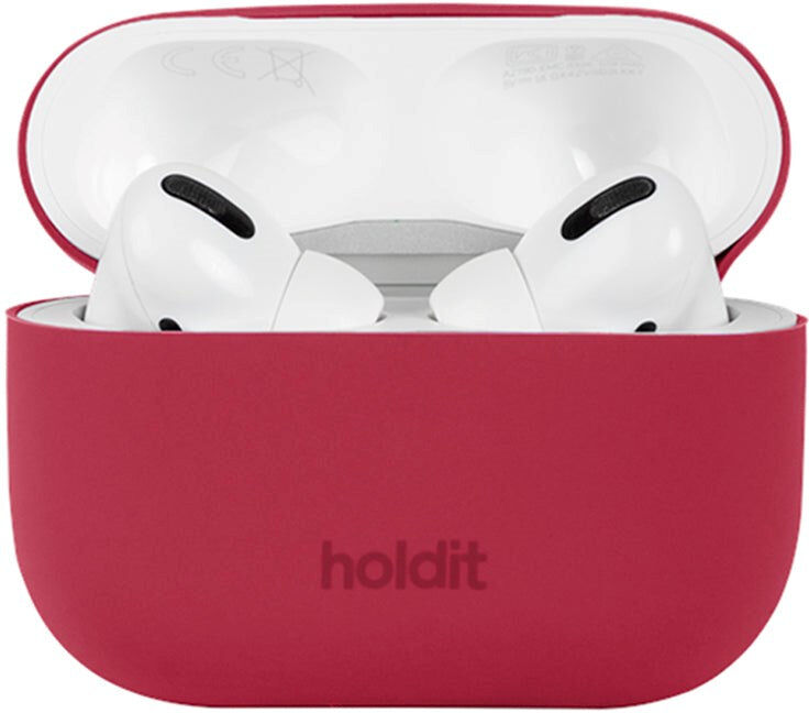 Holdit Silikone Cover Til AirPods Pro 2 / Pro - Red Velvet