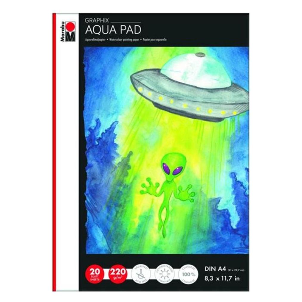 Marabu Graphix Aqua Pad (A4, Blanko, Kein Einband) (1612000000400)