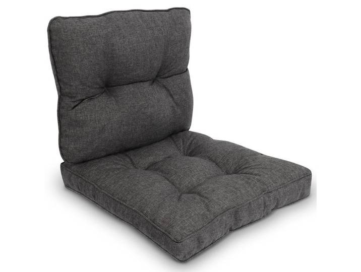 Coussin de salon d'extérieur Beauflair 60 x 40 cm 60 x 60 cm gris graphite