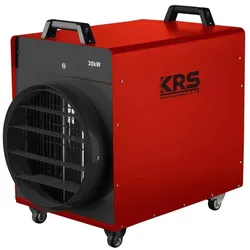 Elektrischer Warmluftgenerator KRS HE030C–Leistung [kW]30 –Stromversorgung [V/Hz] 400/3-50 /IP 24–Luftdurchsatz [m3/h] 4080 –Komfortbereich [m2]240