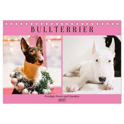Bullterrier. Freudiges Wesen und Charakter (Tischkalender 2027 DIN A5 quer), CALVENDO Monatskalender
