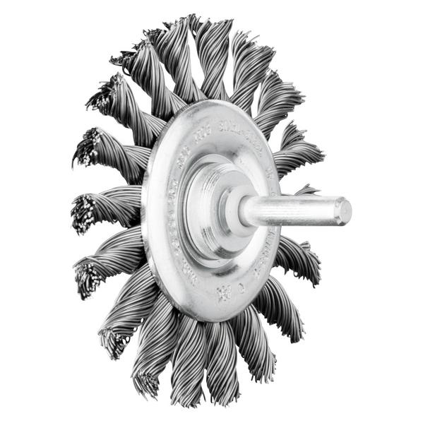 Pferd POS Rundbürste gezopft RBG Ø 76 x 6 mm Schaft-Ø 6 mm Stahl-Draht-Ø 0.5 (43702003)