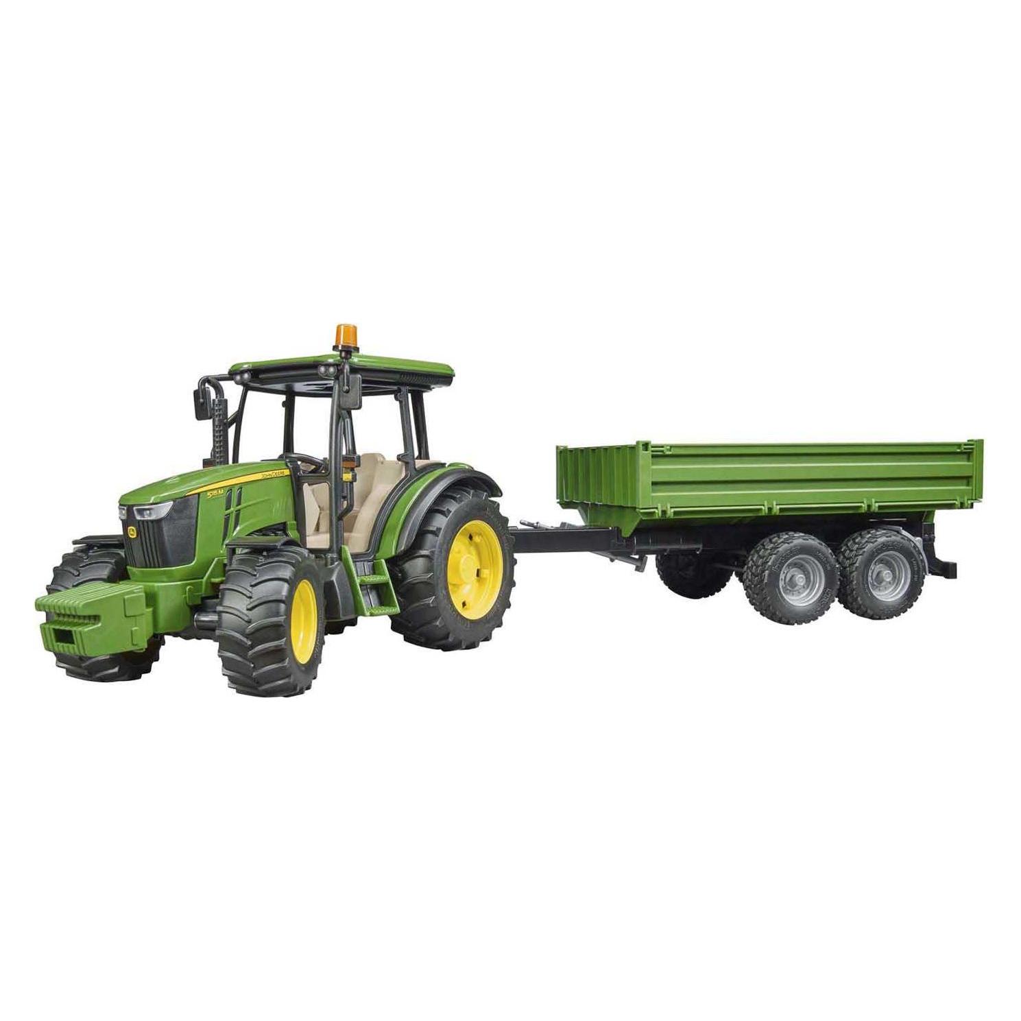 Bruder BR John Deere 5115 M mit Bordwandanhänger (02108)