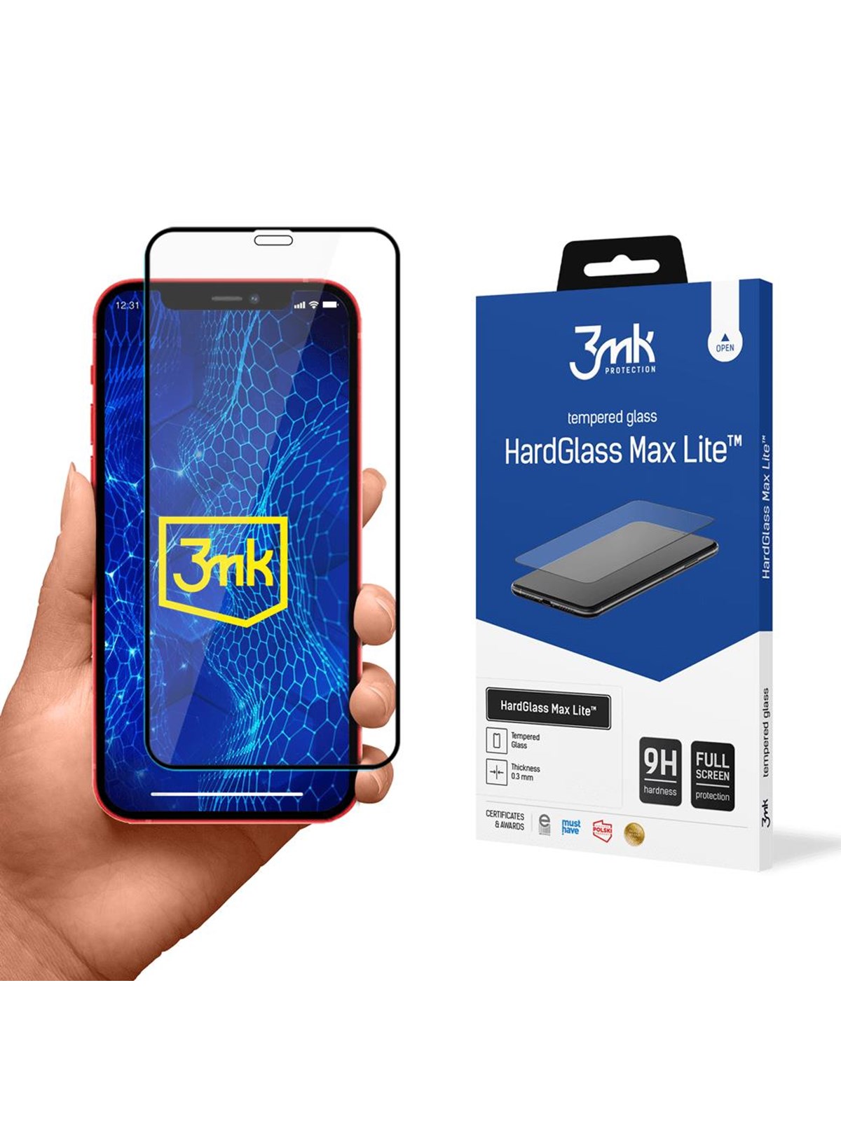 3mk HardGlass Max Lite Tempered Glass - iPhone 12 Mini