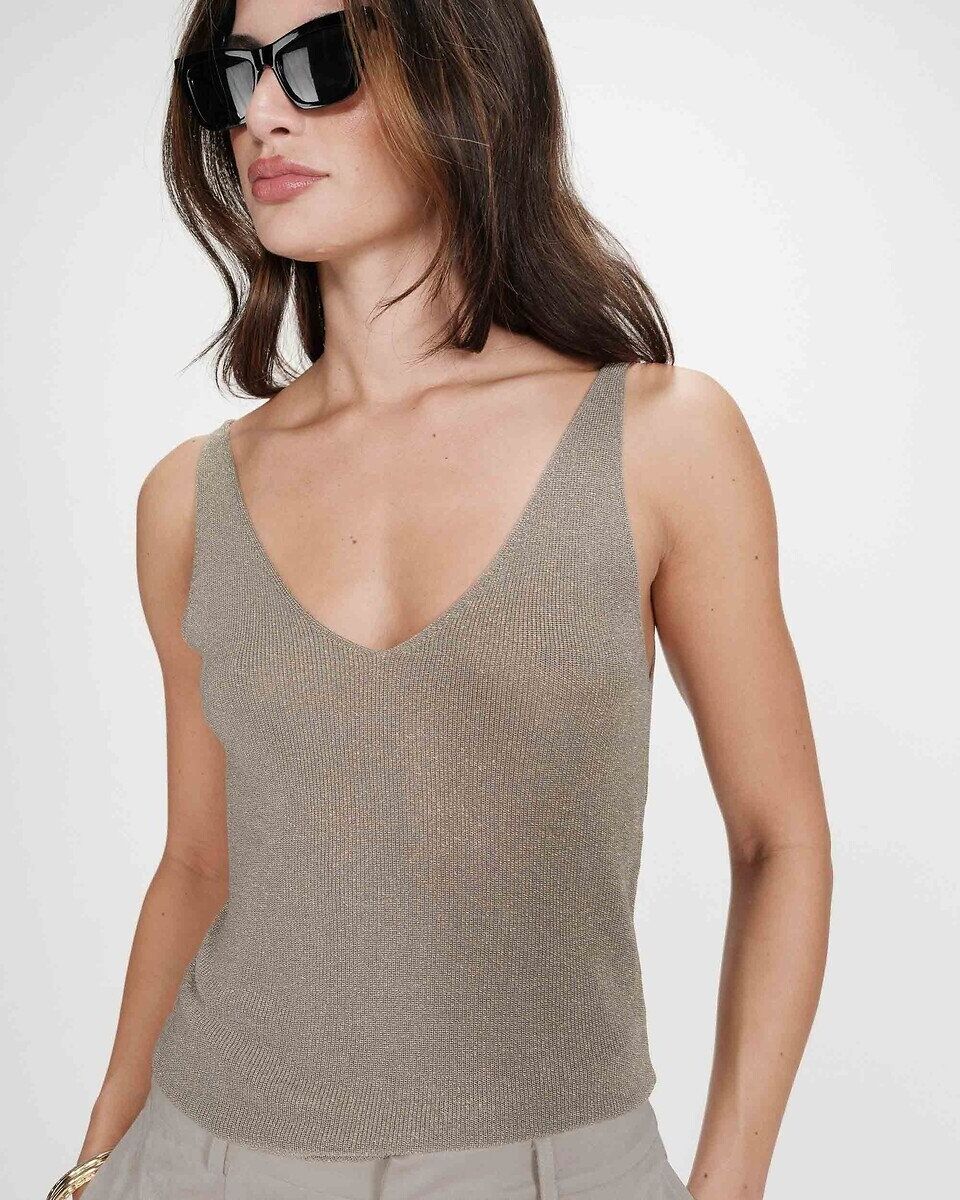 GRACE & MILA Top en lurex PAILLETTE