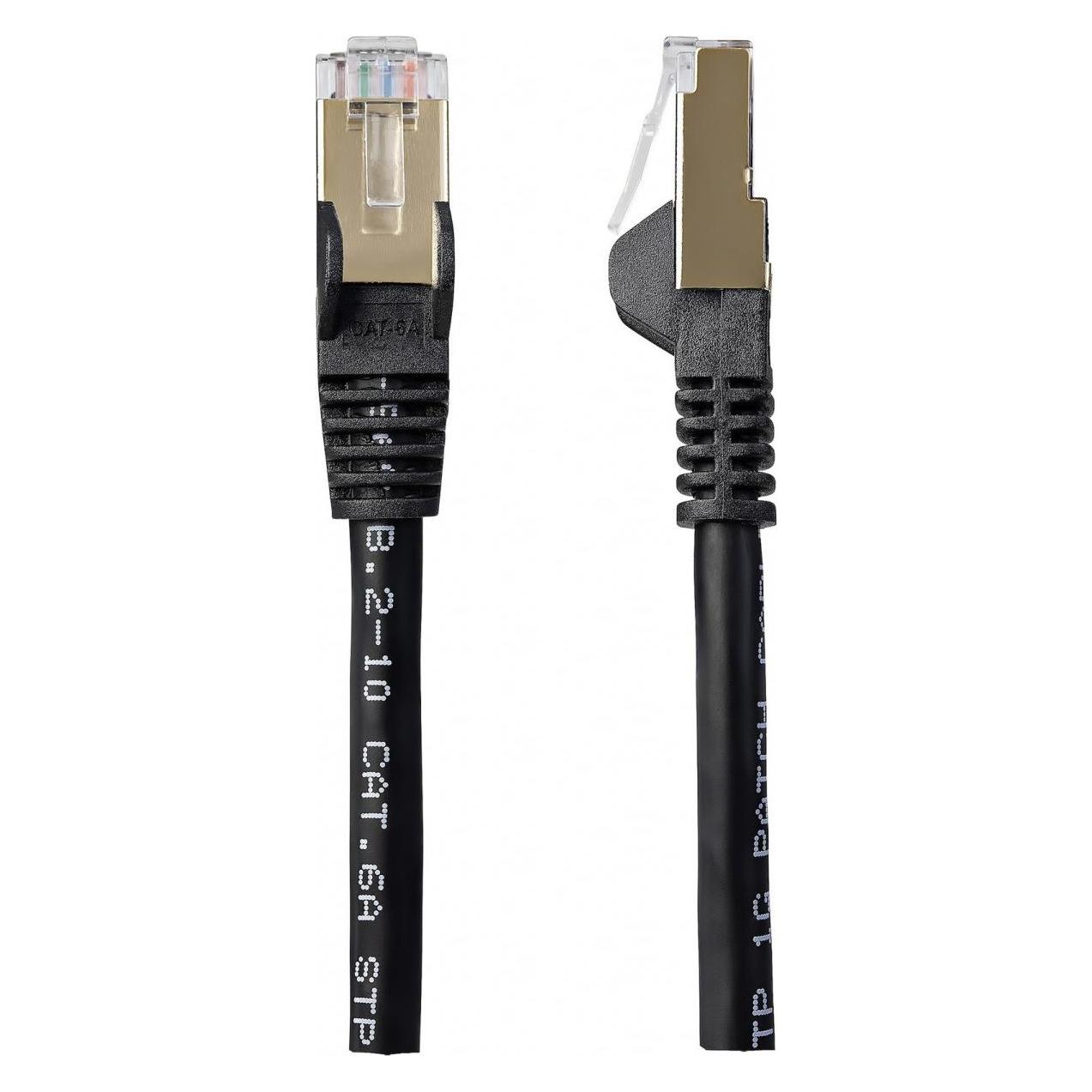 StarTech Patch Cable Cat6a 0.5m Black (STP, CAT6a, 0.50 m) (6ASPAT50CMBK)