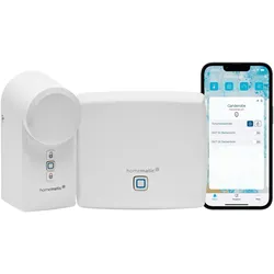 Homematic IP, Zutrittskontrolle, Smart Home Starter Set Mini Zutritt (Elektronische Zahlenkombination, Schlüssel, Smartphone)