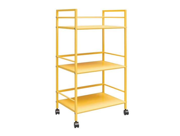 Mid.you Servierwagen, Gelb, Metall, rechteckig, Rollen, 43x77x29 cm, Esszimmer, Barmöbel, Barwagen