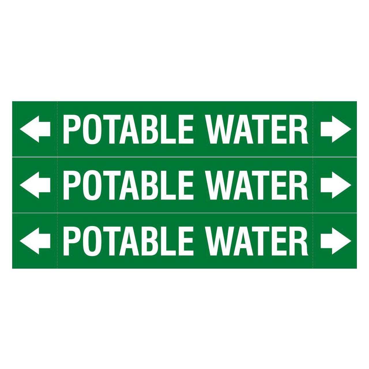 Brady ASME - Rohrmarkierer - Potable Water (ASMEPM-37X230MM-POTABLE WATER)
