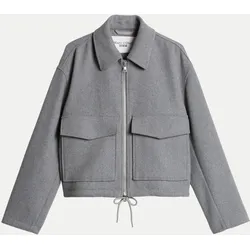 Twill-Jacke Grau L