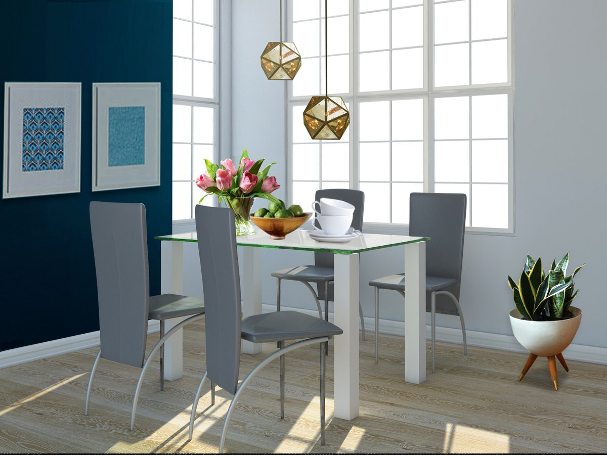 Notio Living Norma Eettafel - Glas/Wit