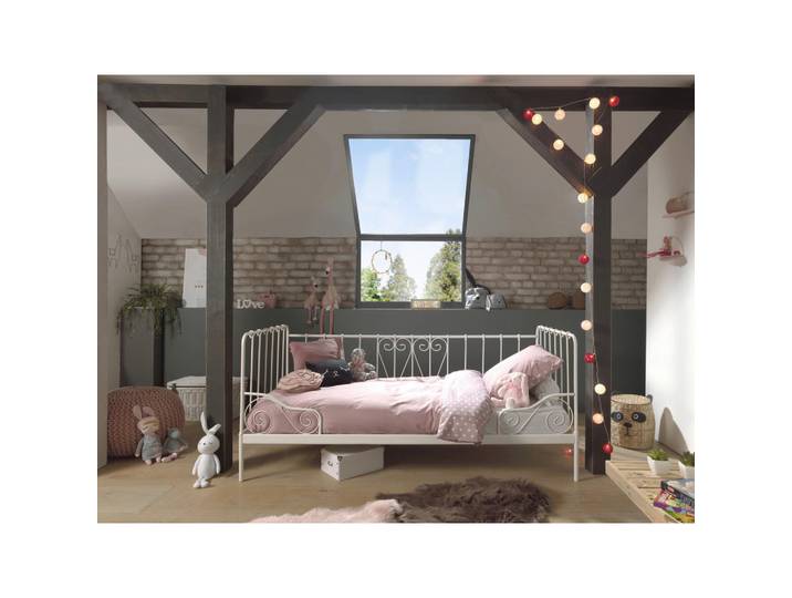 Vipack Metallbett, Weiß, Metall, 90x200 cm, Kinderzimmer & Jugendzimmer, Jugendmöbel, Jugendbetten