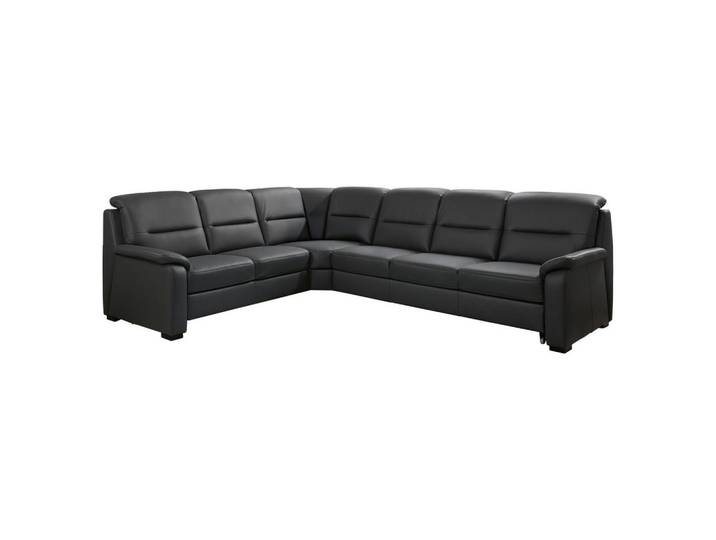 Beldomo Premium Ecksofa Beldomo premium, Anthrazit, Holz, Echtleder, Rindleder, Buche, 5-Sitzer, Eckteil, L-Form, 303x245 cm, Goldenes M, erweiterbar, Bettkasten erhältlich, Fußauswahl, Lederauswahl, planbar, seitenverkehrt Bettfunktion Rückenfutter, individuell in den Filialen Armteil links, rechts, Wohnzimmer, Sofas & Couches, Wohnlandschaften, Ecksofas