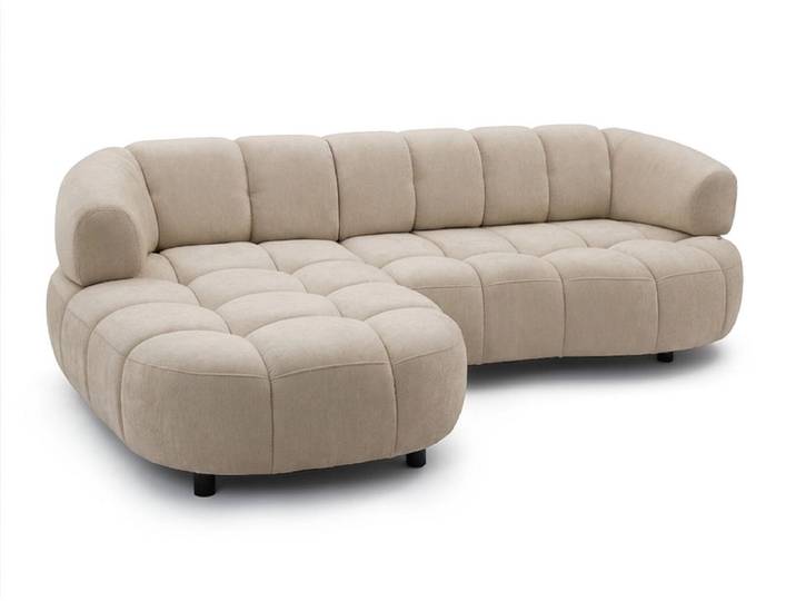 Ecksofa BOBOCHIC LOVELY Stoff taupe
