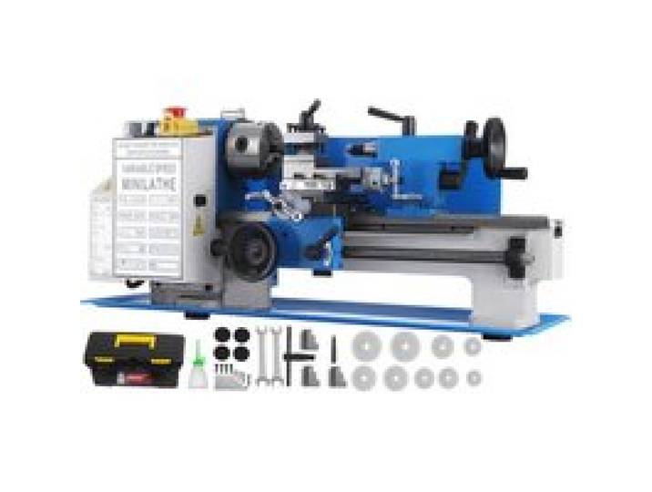 VEVOR Tour à métaux Mini-tour à 2500 tours / minute 550 x 550 x 550 pouces Mini tour à métaux avec tour à métaux à vitesse variable télescopique (7 x 12 pouces 400W)