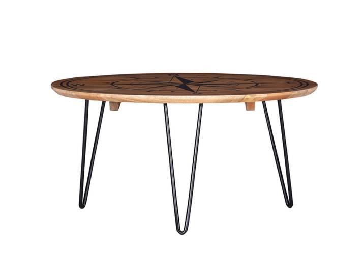 Couchtisch YANKEE 90 x 44 cm braun/ schwarz