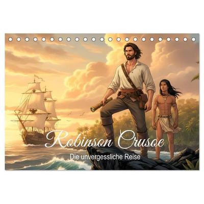 Robinson Crusoe – Die unvergessliche Reise (Tischkalender 2027 DIN A5 quer), CALVENDO Monatskalender