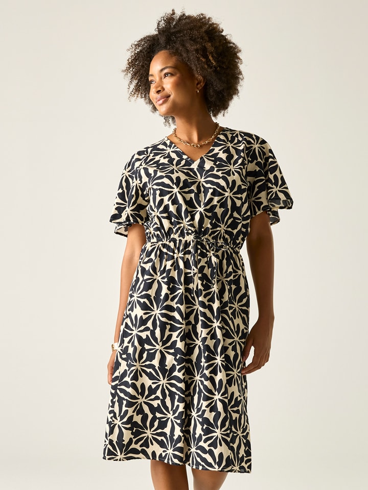 Regatta Kleid "Elona" in Creme/ Schwarz - 44