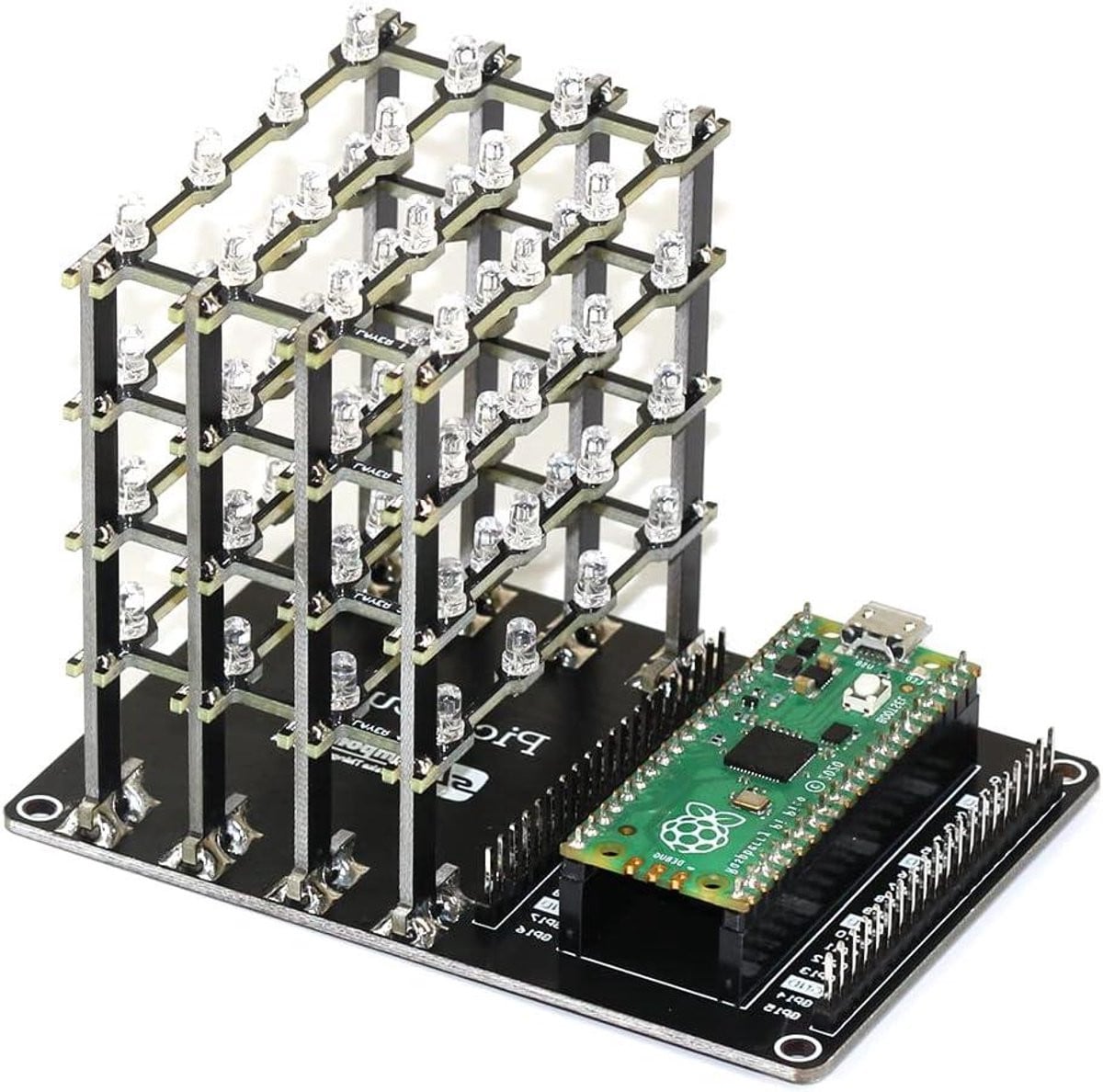 LED Kubus Kit Blauw - Raspberry Pi Accessoire voor het leren programmeren met individuele LED controle - 4x4x4 cm
