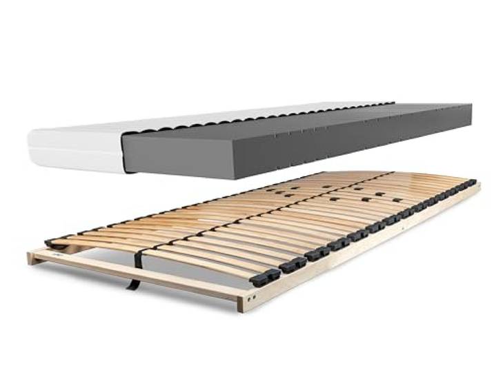 BettenABC - Matratze & Lattenrost (KSP-500) - 80x200 cm (H2) - 7-Zonen Matratze aus Kaltschaum mit passendem Lattenrost - Hypoallergen & Antibakteriell - Oeko-TEX® Zertifiziert - Lieferung per Paket