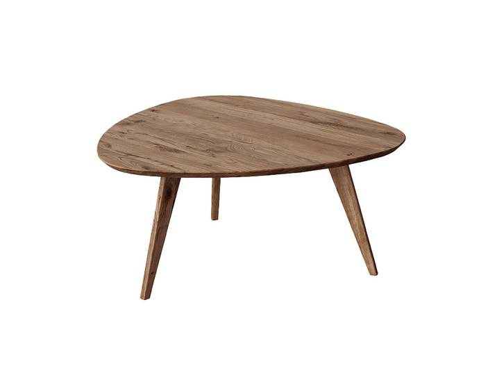 Livetastic Couchtisch Orbetello B, Dunkelbraun, Holz, Eiche, massiv, vollmassiv, dreieckig, 95x47.5x96 cm, Wohnzimmer, Wohnzimmertische, Couchtische